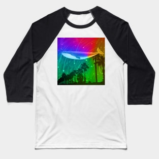 Gay Pride Space Whale Baseball T-Shirt